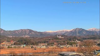 1月16日 ライブカメラ　風越山、JR飯田線、天竜川