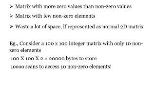 CST201 DataStructure Module2 Sparse Matrix