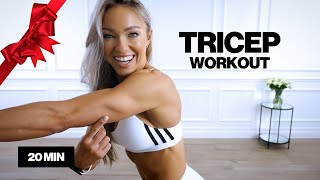 20 Minute Tricep Workout with Dumbbells - NO Push Ups | Upper Body