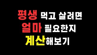 평생 먹고 살려면 얼마 필요한지 계산해보기 (수정 재업)