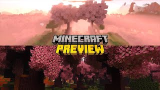 Potential preview of what the new Minecraft 1.20 Cherry Blossom biome could look like with RTX!