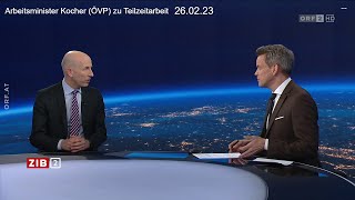 Arbeitsminister Kocher (ÖVP) zu Teilzeitarbeit So., 26.2.2023