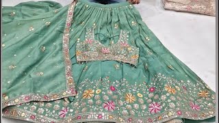 chickpet bangalore designer exlusive croptop lehenga collection single // piece available, #trending