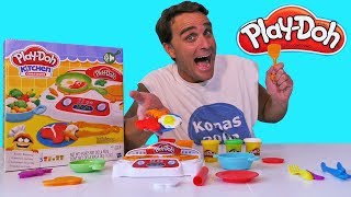 Play Doh Kitchen Creations Sizzlin Stovetop ! || Toy Review || Konas2002