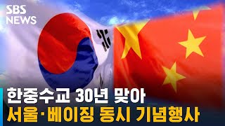 한중수교 30년 맞아 서울 · 베이징 동시 기념행사 / SBS