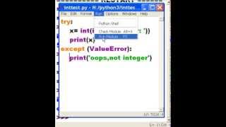 Python try except ValueError