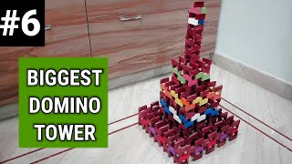 My Biggest Domino Tower till now l 500 Dominoes l Record Series l Part 6 l A1 Domino