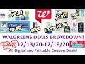 Walgreens Deals Breakdown 12/13/20-12/19/20! All Digital and Printable Coupon Deals!