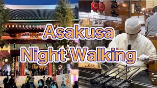 Japan Travel/Tokyo Travel Walking/Asakusa/Night Walking