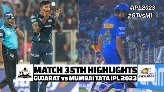 Gt vs Mi Ipl 2023 Match Highlights | Gujarat Titans vs Mumbai Indians Ipl Highlights 2023