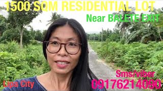 Vlog379: 1500 SQM RESIDENTIAL LOT FOR SALE IN LIPA CITY BATANGAS PHILIPPINES