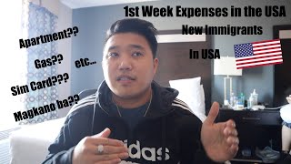 FIRST WEEK EXPENSES IN THE USA | NEW FILIPINO IMMIGRANTS