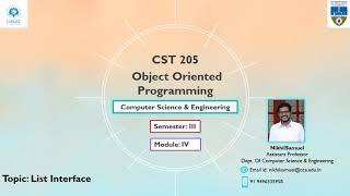 KTU CS205 Object Oriented Programming