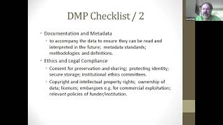 Writing a Data Management Plan