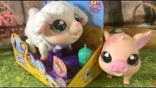 Moose Toys Little Live Pets My Pet Lamb Snowie Unboxing, Demonstration, Review \u0026 Pig Comparison 🐑🐷