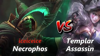 iceiceice offlane Necrophos vs Templar Assassin/Tiny | First 10 minutes