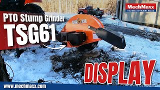 Demonstration of 24'' Cutting Wheel Hydraulic Cylinders Stump Grinder 35-60hp TSG61