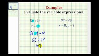 Examples Part 1: Evaluating Variable Expressions