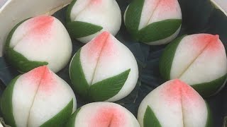 딤섬 팥앙금이 들어 있는 복숭아 🍑 모양 찐빵인 수도 , 사우바오(Sau Bao) / 귀신을 쫒거나 장수를 기원하는 의미 #shorts