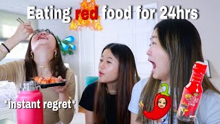 we only ate RED FOODS for 24 hours!! (spicy Korean food edition)
