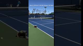 142 mph Carson CA by Perry serve out wide to ad