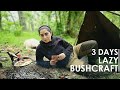 3 DAYS SOLO BUSHCRAFT OVERNIGHT WITH MY DOG – SHELTER, BONE STEAK COOKING, etc [Full documentary]