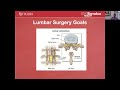 goals of lumbar surgery