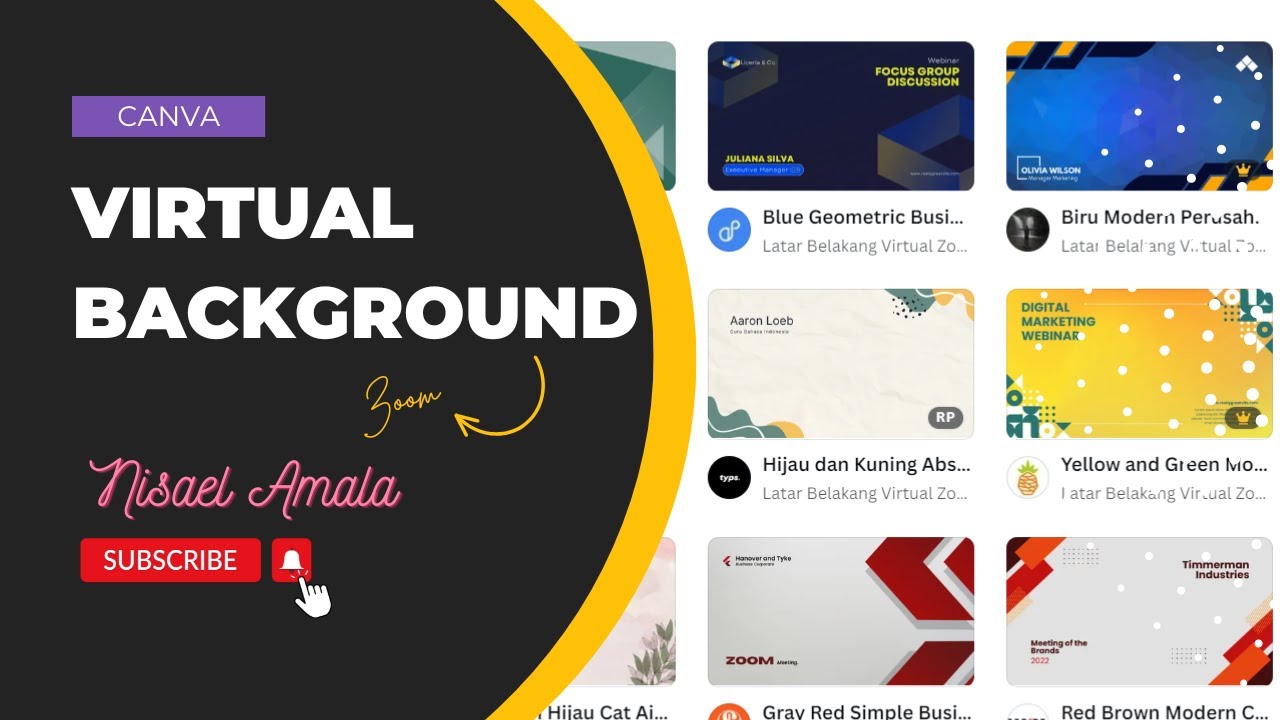 Membuat Virtual Background Zoom Di Canva - YouTube