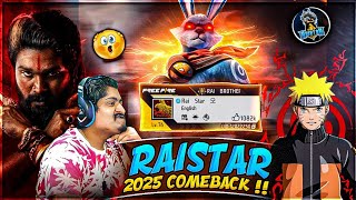 RAISTAR IS BACK GOD LEVEL GAMEPLAY BR - RANKED GYANGAMING OP REACTION ON LIVE  - Garena Free Fire