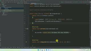 Create Database & Record Insert using SQLite