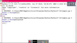 GE8161 Problem Solving and python Programming Laboratory 30 String reverse using Recursion