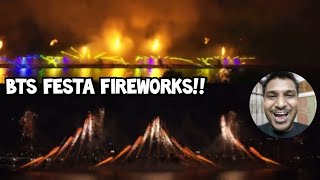 Run BTS, Fire, Butter Dance Break Amazing Fireworks REACTION
