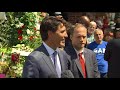 raw trudeau interrupted by heckler while visiting danforth memorial