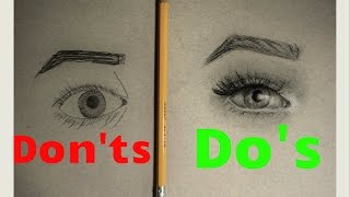 Realistic Eye Drawing: What TO do/What NOT to do