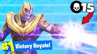 *NEW* THANOS and GAUNTLET Gameplay in Fortnite Battle Royale