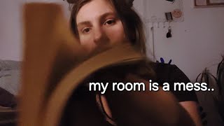 Asmr, but my room is a mess.. 🫠✨️ (random roomrot triggers)