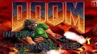 Ultimate Doom PS1 Inferno E3-M1 Hell Keep UV Playthrough 100% Kills Items Secrets