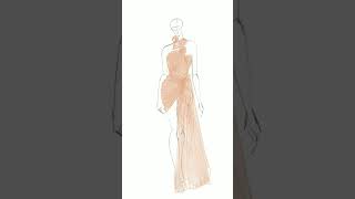 drape dress & sketch on illustration #procreate #art #fashionillustration #design #method