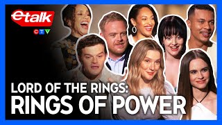 Lord of the Rings: The Rings of Power cast on what goes down in the group text | Etalk Interview