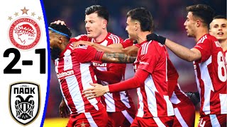 Olympiacos vs PAOK (2-1) All Goals and Extended Highlights