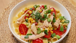 Quick and easy | Pasta salad with tuna and tomatoes