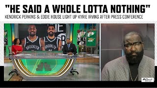 Kendrick Perkins and Eddie House light up Kyrie Irving after Celtics sweep Nets