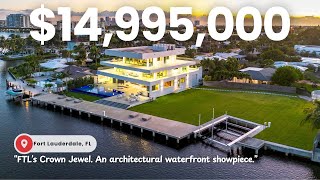 Touring an INSANE $15M South Florida Waterfront SMART MANSION with Auto Doors & Epic Views!!