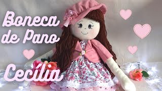 ♡AULA - COMO FAZER BONECA DE PANO ♡ [COM CHAPÉU]