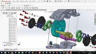 exploded view of a speed reducer