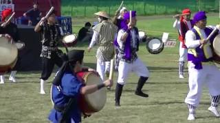 北中城村東北エイサープロジェクト in 第6回やるしかねぇべ祭＠福島県新地町