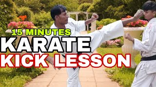 KARATE App Ghar Par Hi Sikhe || 15 Minutes Beginners  KICK Lesson || karate kaise sikhe