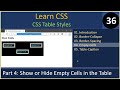 Table Style | Part 4 - Empty-Cell CSS Property | CSS Tutorial #36
