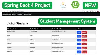 Spring Boot 4 Project | Spring Boot Web Application | Student Management System Java Project [2026]