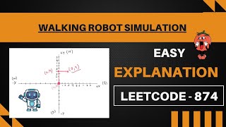 Walking Robot Simulation | Leetcode 874 | Easy explanation | Hindi | Java | Code wizard